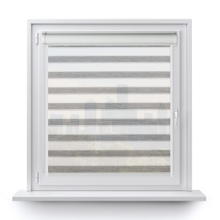 Roleta w kasecie PCV Gładka Przyciemniająca Ex Paski z prowadnicą Szara 73