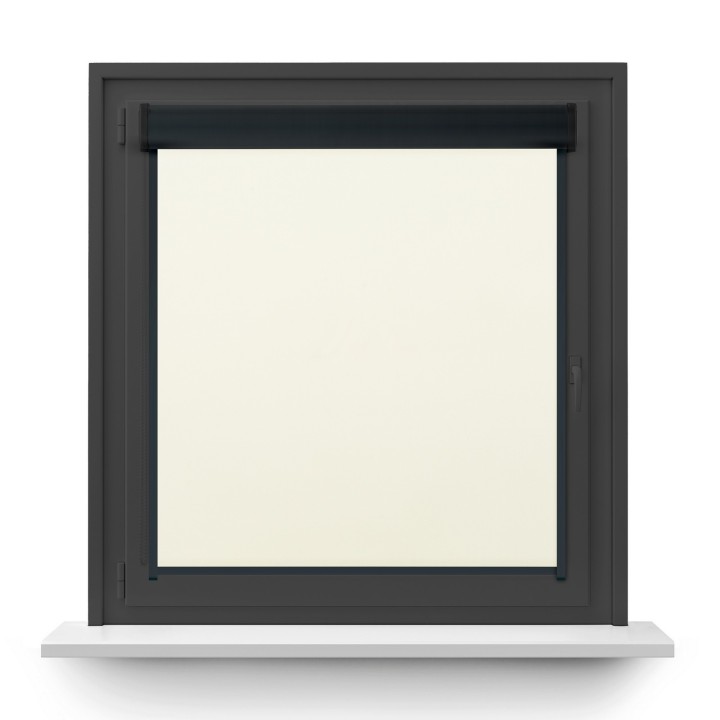 Roleta w kasecie PCV Gładka Zaciemniająca EX Termo Blackout z prowadnicą Biała 31