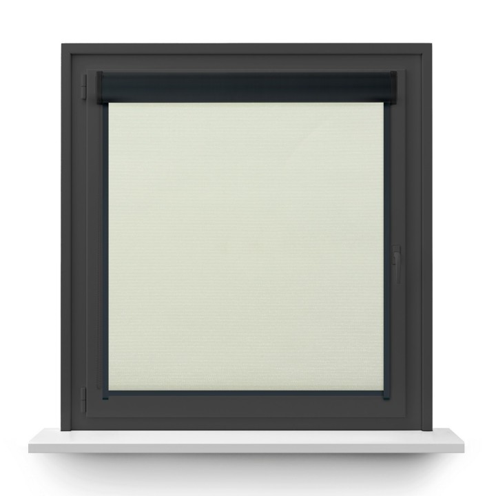 Roleta w kasecie PCV Gładka Zaciemniająca EX Termo Blackout z prowadnicą Biała 97