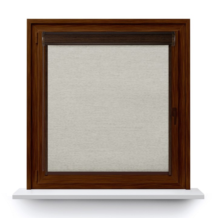 Roleta w kasecie PCV Gładka Zaciemniająca EX Termo Blackout z prowadnicą Szara 30