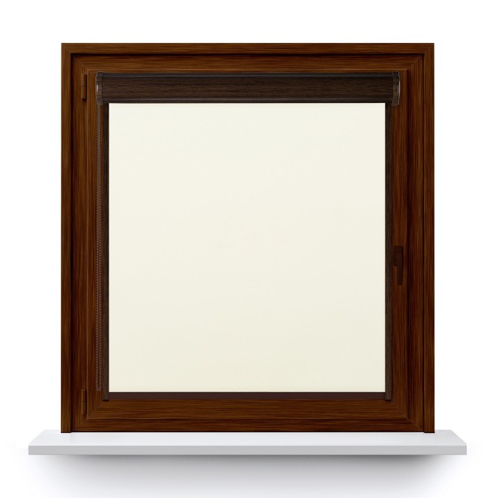 Roleta w kasecie PCV Gładka Zaciemniająca EX Termo Blackout z prowadnicą Biała 31