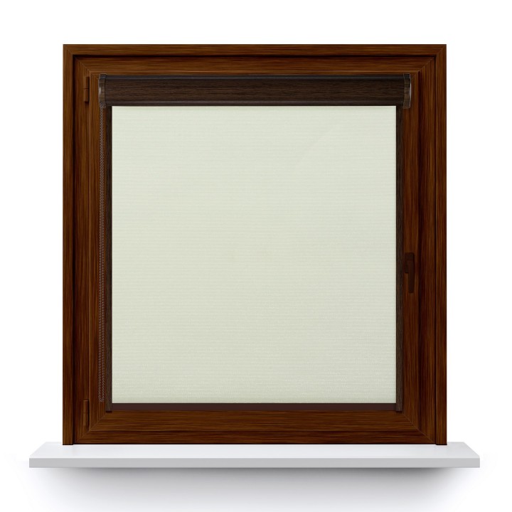 Roleta w kasecie PCV Gładka Zaciemniająca EX Termo Blackout z prowadnicą Biała 97