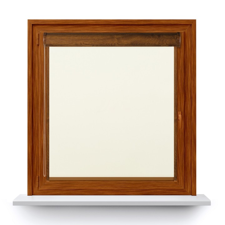 Roleta w kasecie PCV Gładka Zaciemniająca EX Termo Blackout z prowadnicą Biała 31