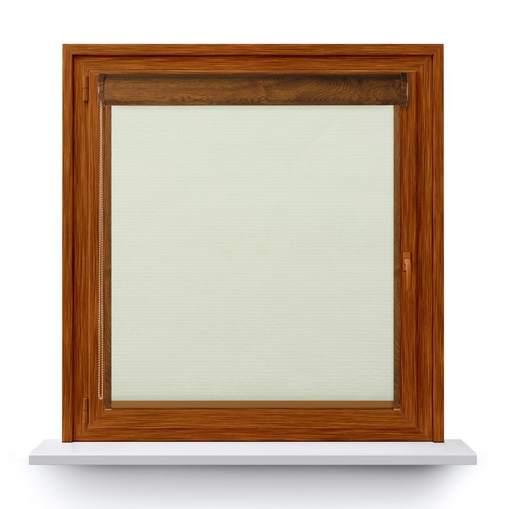 Roleta w kasecie PCV Gładka Zaciemniająca EX Termo Blackout z prowadnicą Biała 97