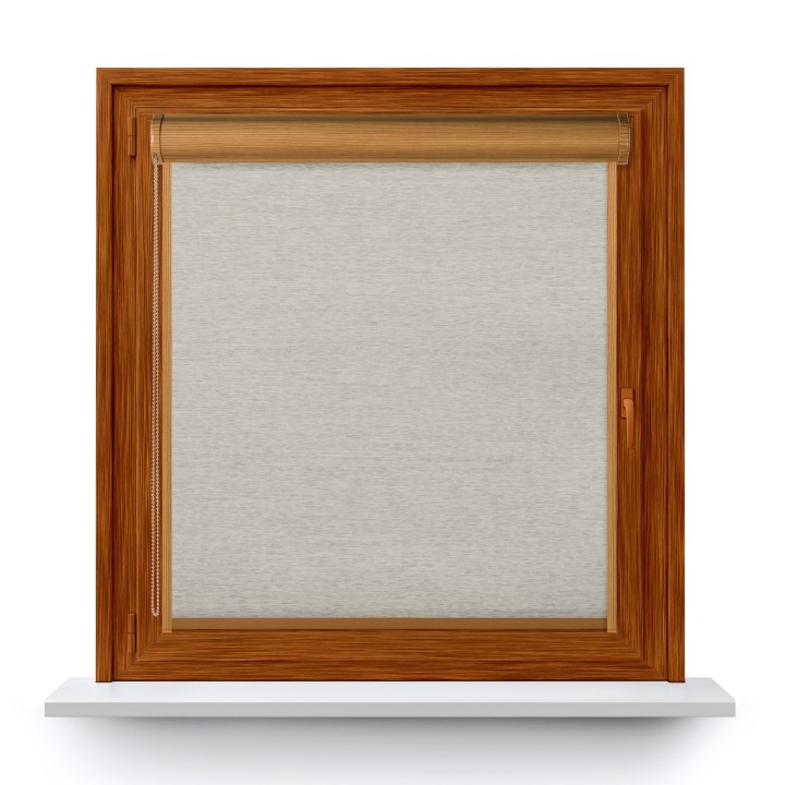 Roleta w kasecie PCV Gładka Zaciemniająca EX Termo Blackout z prowadnicą Szara 30