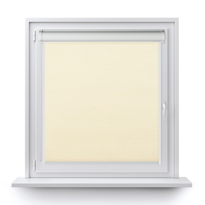 Roleta w kasecie PCV Gładka Zaciemniająca EX Termo Blackout z prowadnicą Beżowa 34