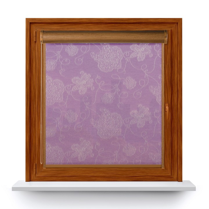 Roleta w kasecie PCV Gładka Przyciemniająca Magnolia z prowadnicą Fioletowa 409