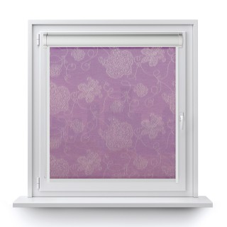 Roleta w kasecie PCV Gładka Przyciemniająca Magnolia z prowadnicą Fioletowa 409