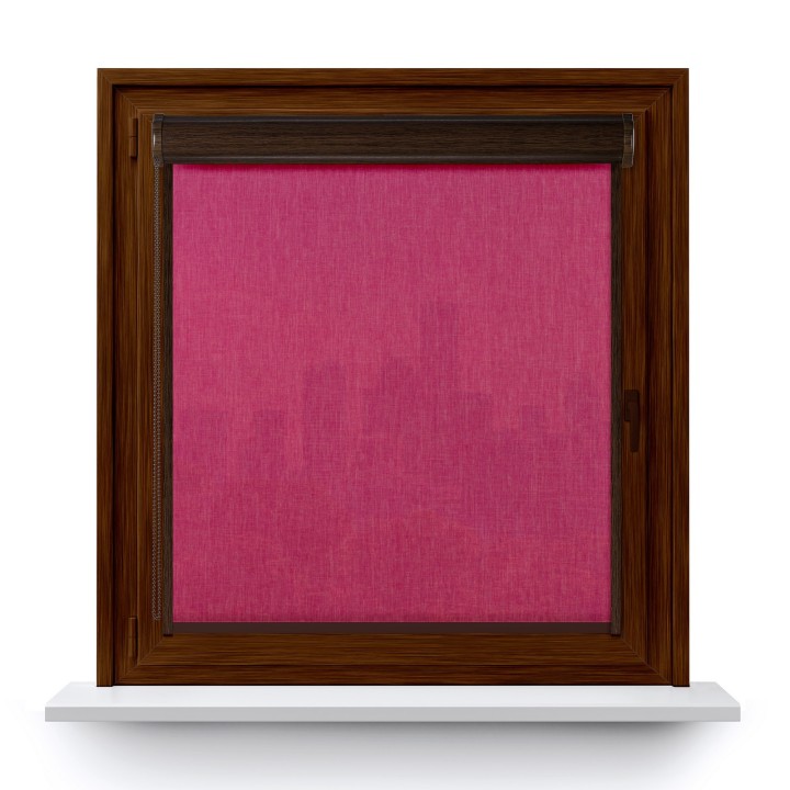 Roleta w kasecie PCV Gładka Przyciemniająca Melange z prowadnicą Różowa 736