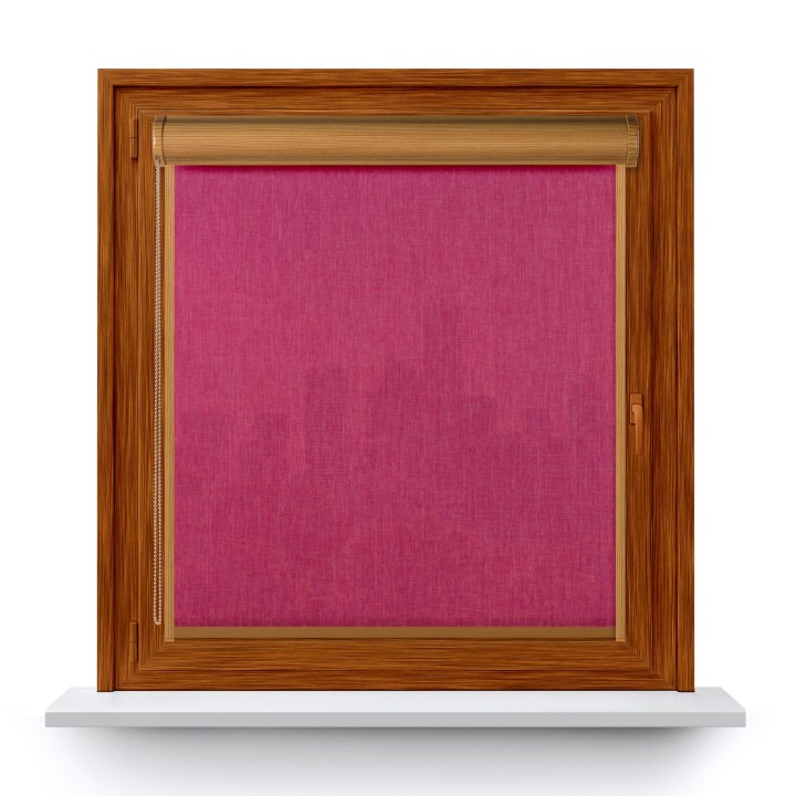 Roleta w kasecie PCV Gładka Przyciemniająca Melange z prowadnicą Różowa 736