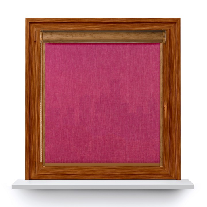 Roleta w kasecie PCV Gładka Przyciemniająca Melange z prowadnicą Różowa 736