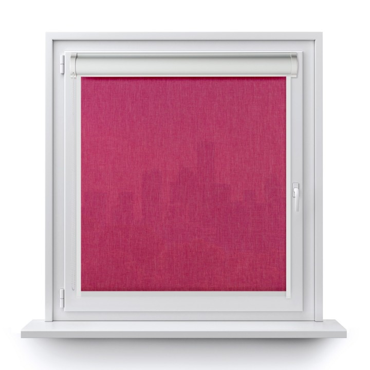 Roleta w kasecie PCV Gładka Przyciemniająca Melange z prowadnicą Różowa 736