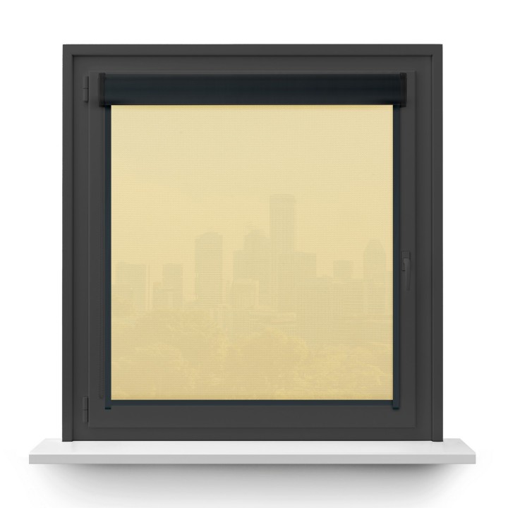 Roleta w kasecie PCV Gładka Przyciemniająca Royal z prowadnicą Kremowa 800