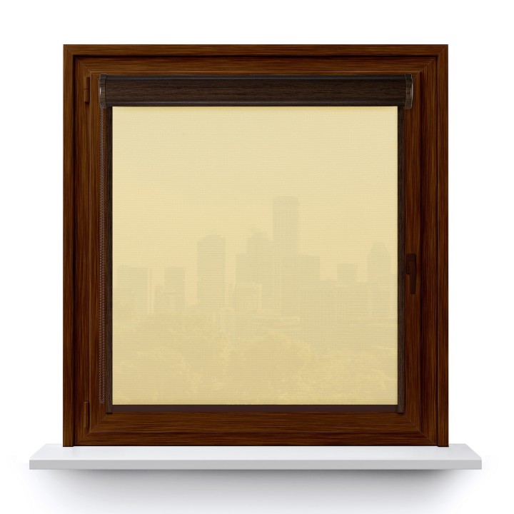 Roleta w kasecie PCV Gładka Przyciemniająca Royal z prowadnicą Kremowa 800