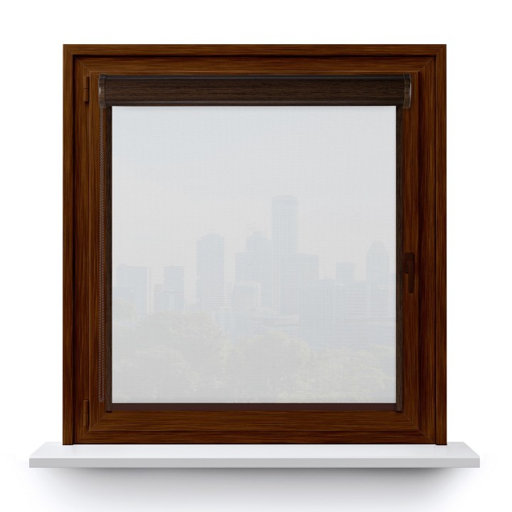 Roleta w kasecie PCV Gładka Przyciemniająca Royal z prowadnicą Biała 808