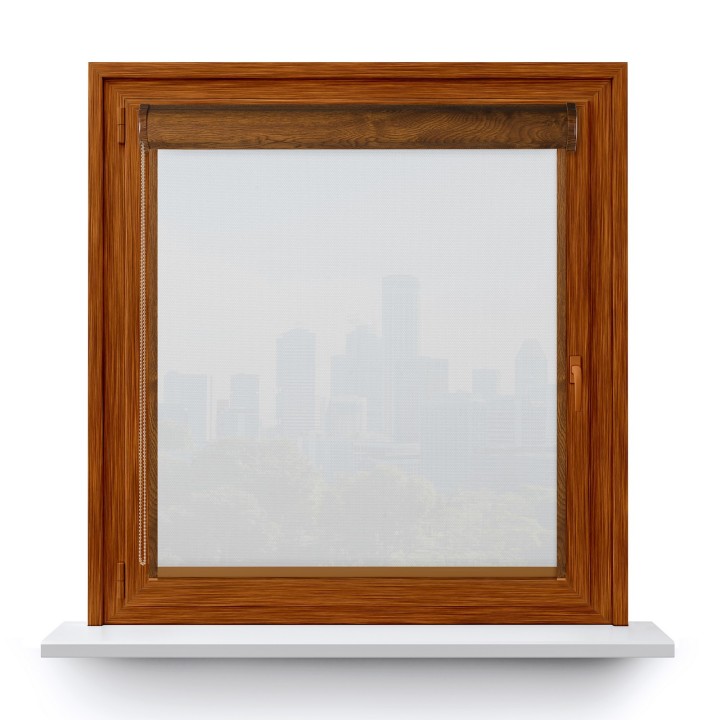 Roleta w kasecie PCV Gładka Przyciemniająca Royal z prowadnicą Biała 808