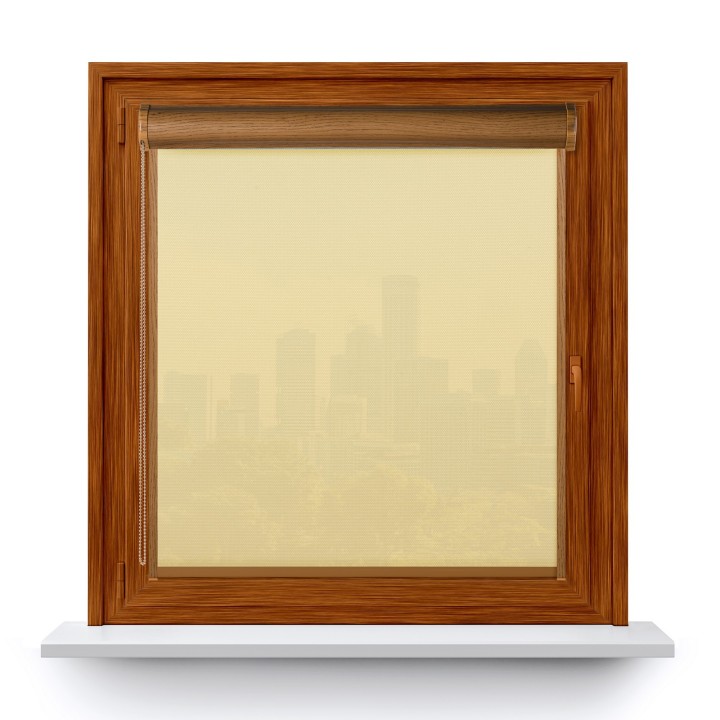 Roleta w kasecie PCV Gładka Przyciemniająca Royal z prowadnicą Kremowa 800