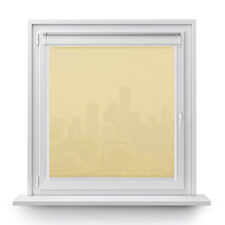 Roleta w kasecie PCV Gładka Przyciemniająca Royal z prowadnicą Kremowa 800