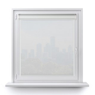 Roleta w kasecie PCV Gładka Przyciemniająca Royal z prowadnicą Biała 808