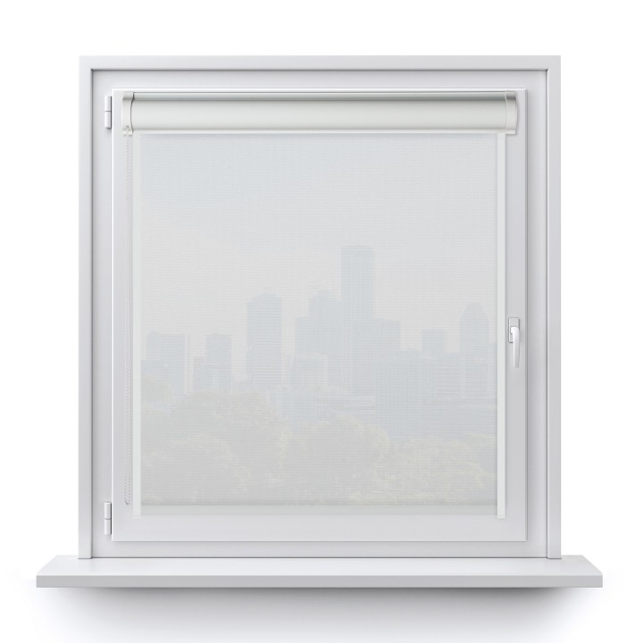 Roleta w kasecie PCV Gładka Przyciemniająca Royal z prowadnicą Biała 808