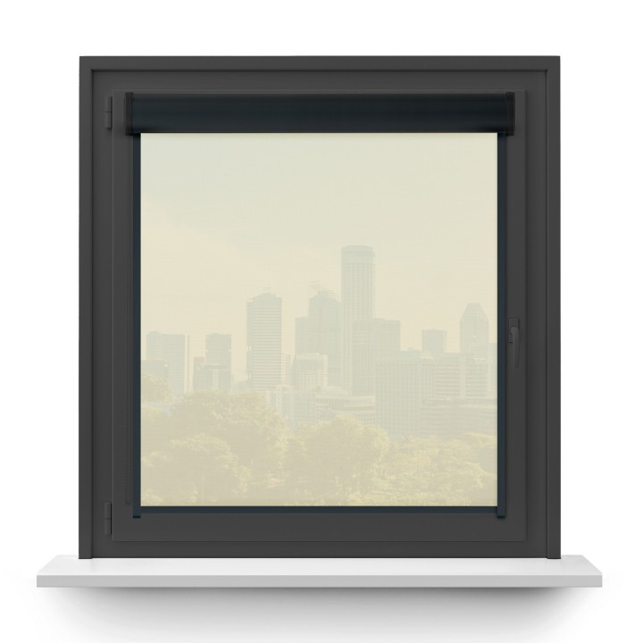 Roleta w kasecie PCV Gładka Przyciemniająca Screen z prowadnicą Biała 2001