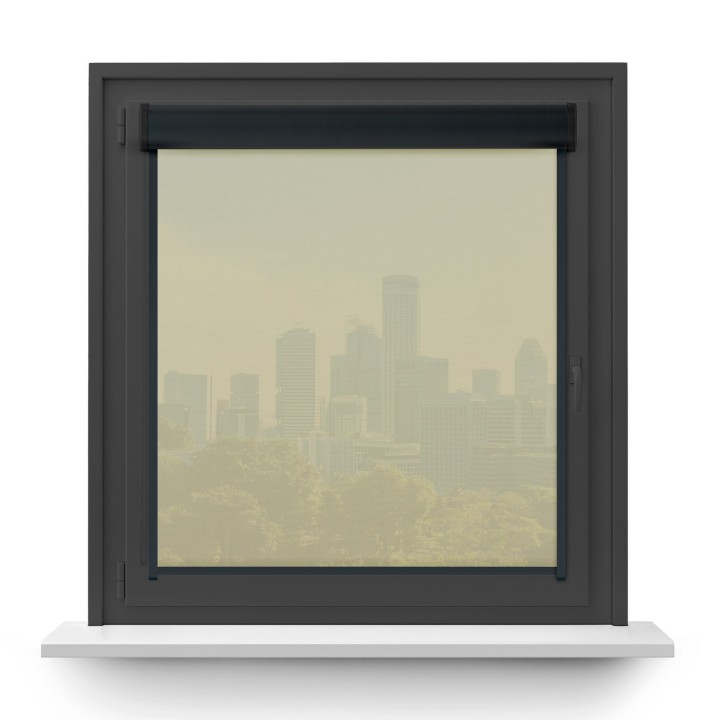 Roleta w kasecie PCV Gładka Przyciemniająca Screen z prowadnicą Kremowa 202