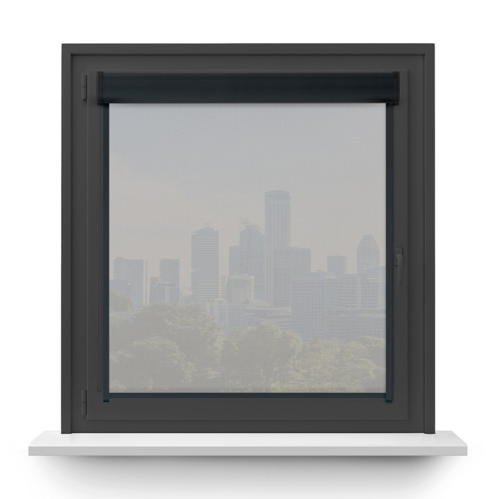 Roleta w kasecie PCV Gładka Przyciemniająca Screen z prowadnicą Szara 205