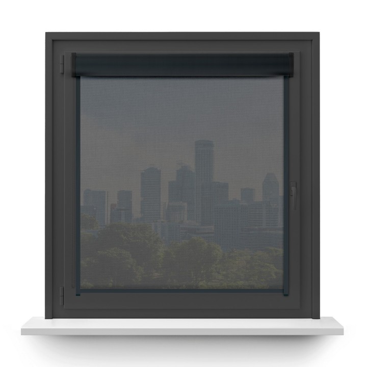 Roleta w kasecie PCV Gładka Przyciemniająca Screen z prowadnicą Ciemnoszara 210