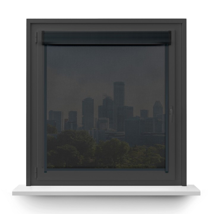 Roleta w kasecie PCV Gładka Przyciemniająca Screen z prowadnicą Czarna 211