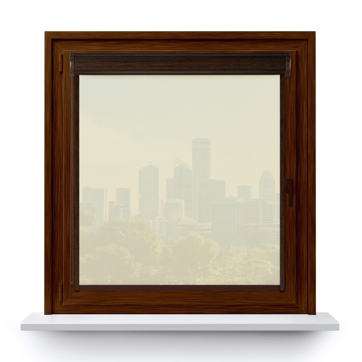 Roleta w kasecie PCV Gładka Przyciemniająca Screen z prowadnicą Biała 201