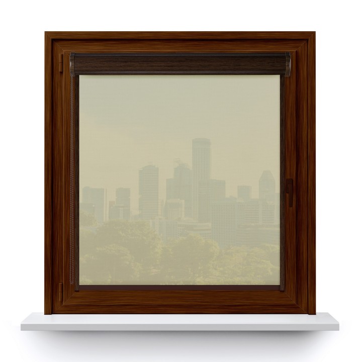 Roleta w kasecie PCV Gładka Przyciemniająca Screen z prowadnicą Kremowa 202