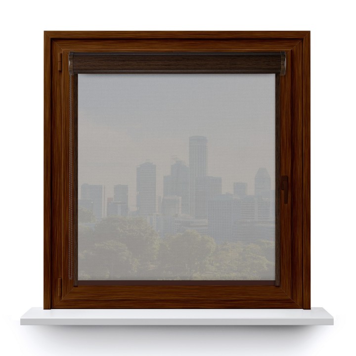 Roleta w kasecie PCV Gładka Przyciemniająca Screen z prowadnicą Szara 203