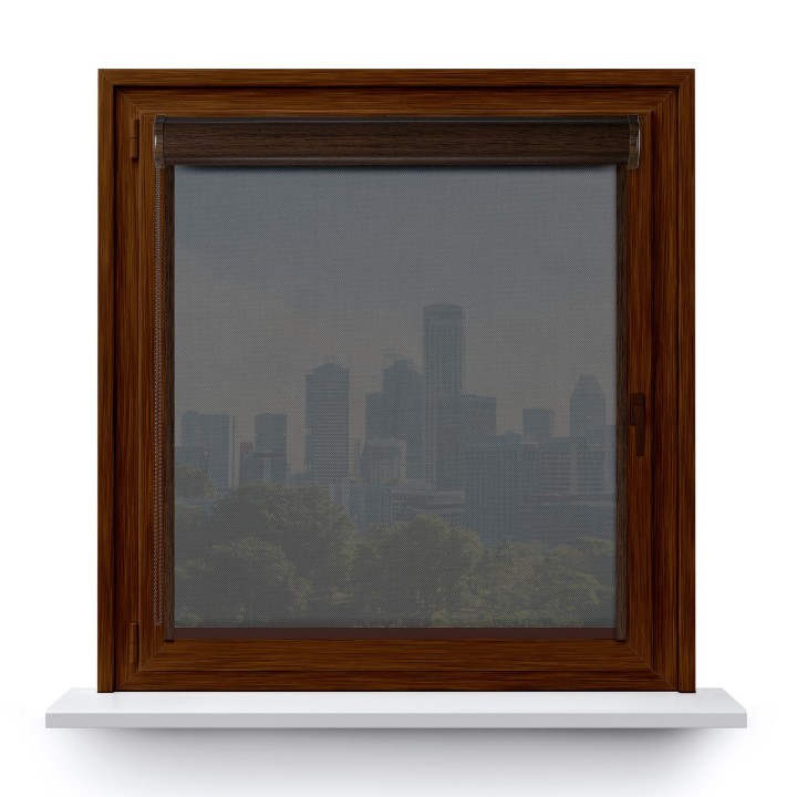 Roleta w kasecie PCV Gładka Przyciemniająca Screen z prowadnicą Ciemnoszara 210