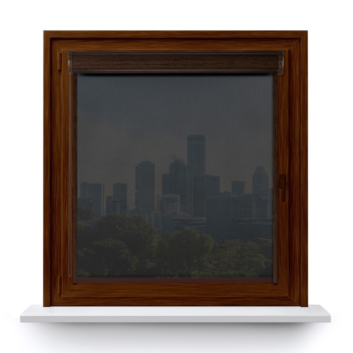 Roleta w kasecie PCV Gładka Przyciemniająca Screen z prowadnicą Czarna 211