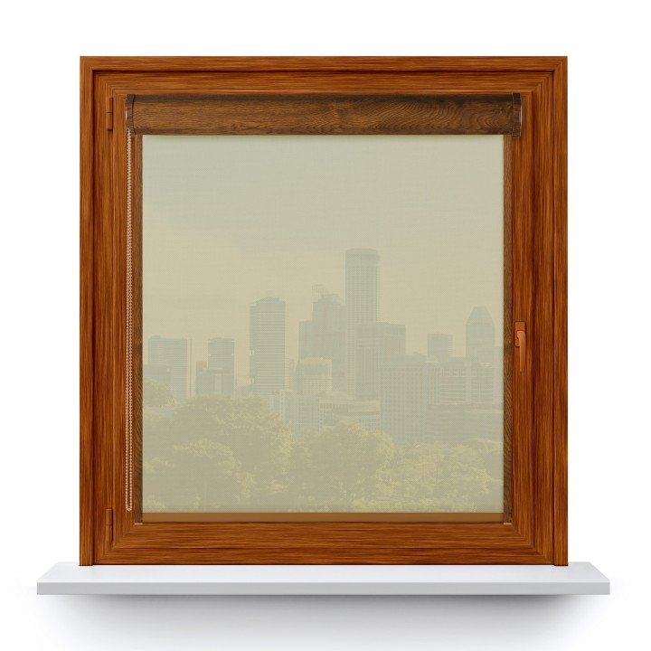 Roleta w kasecie PCV Gładka Przyciemniająca Screen z prowadnicą Kremowa 202