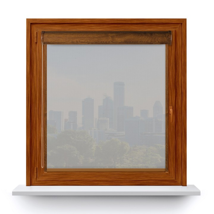 Roleta w kasecie PCV Gładka Przyciemniająca Screen z prowadnicą Szara 205