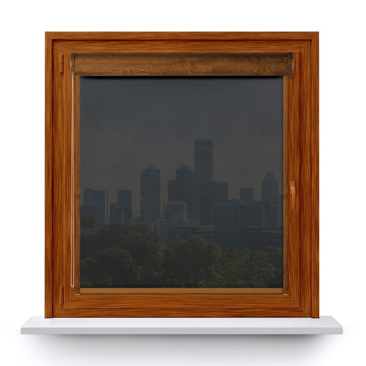 Roleta w kasecie PCV Gładka Przyciemniająca Screen z prowadnicą Czarna 211