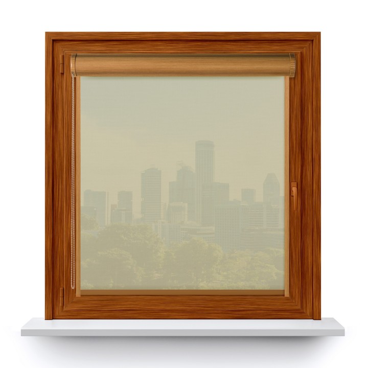 Roleta w kasecie PCV Gładka Przyciemniająca Screen z prowadnicą Kremowa 202