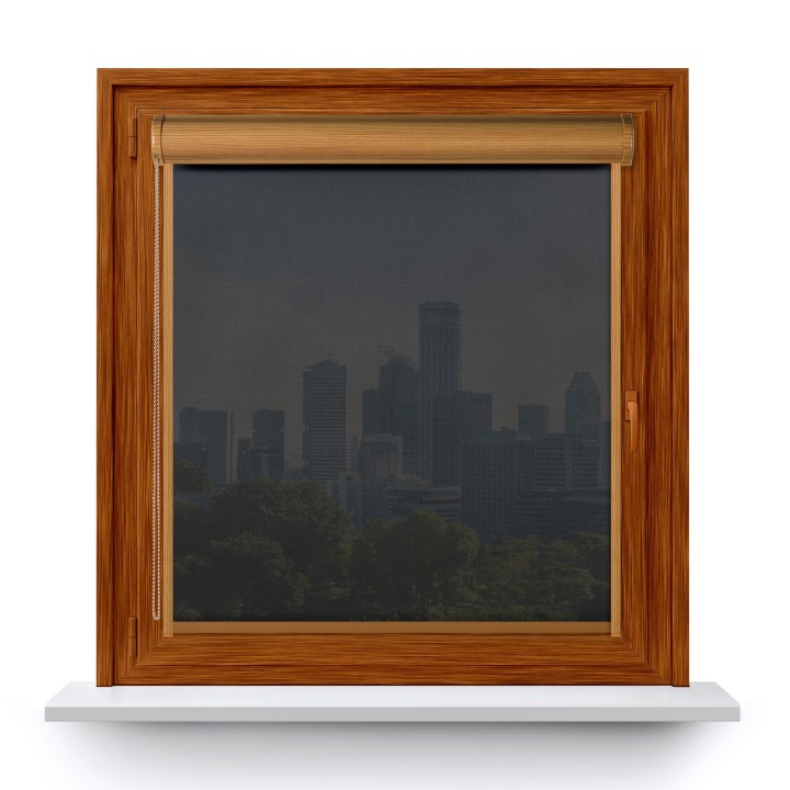 Roleta w kasecie PCV Gładka Przyciemniająca Screen z prowadnicą Czarna 211