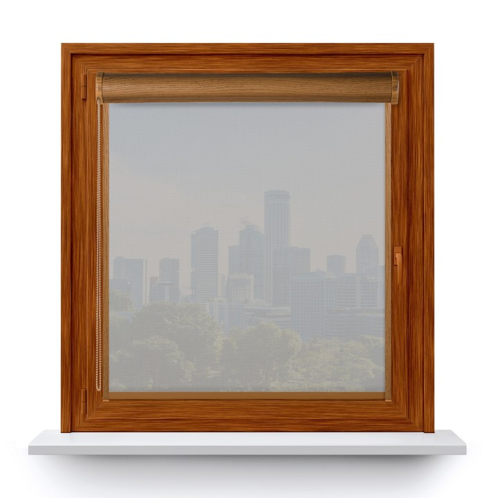 Roleta w kasecie PCV Gładka Przyciemniająca Screen z prowadnicą Szara 205