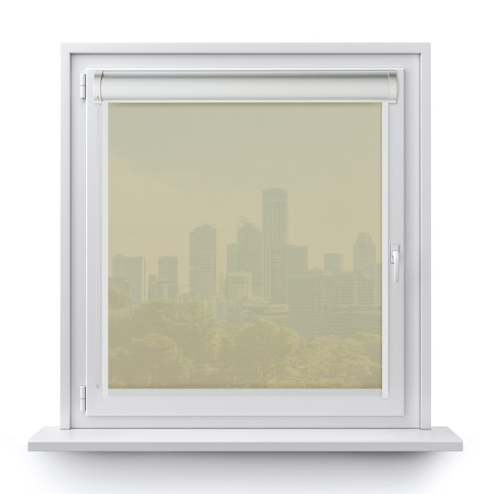 Roleta w kasecie PCV Gładka Przyciemniająca Screen z prowadnicą Kremowa 202