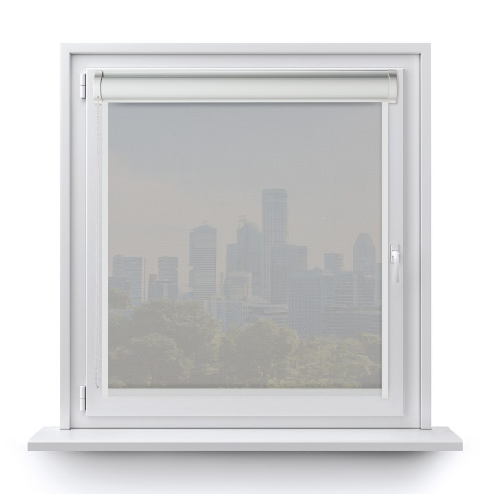 Roleta w kasecie PCV Gładka Przyciemniająca Screen z prowadnicą Szara 205