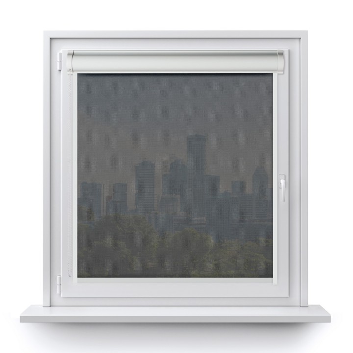 Roleta w kasecie PCV Gładka Przyciemniająca Screen z prowadnicą Ciemnoszara 210