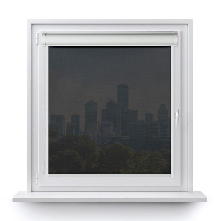 Roleta w kasecie PCV Gładka Przyciemniająca Screen z prowadnicą Czarna 211