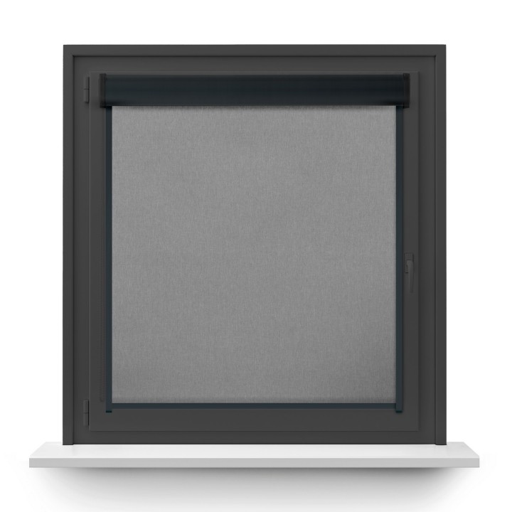 Roleta w kasecie PCV Gładka Przyciemniająca Termo Zaciemniająca z prowadnicą Szara 505
