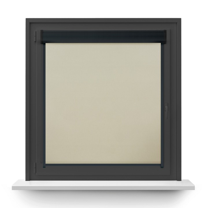 Roleta w kasecie PCV Gładka Przyciemniająca Termo Zaciemniająca z prowadnicą Beżowa 7686