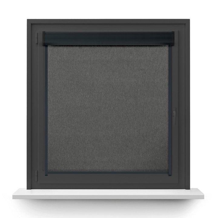 Roleta w kasecie PCV Gładka Przyciemniająca Termo Zaciemniająca z prowadnicą Szara 842