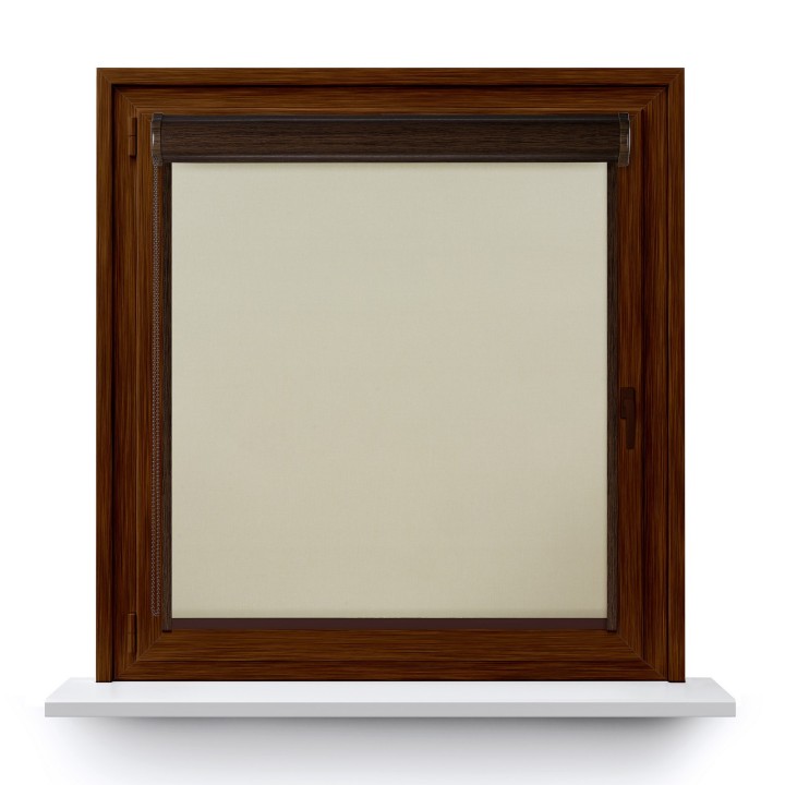 Roleta w kasecie PCV Gładka Przyciemniająca Termo Zaciemniająca z prowadnicą Beżowa 7686