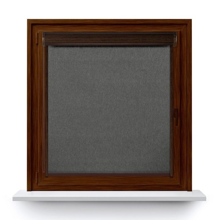 Roleta w kasecie PCV Gładka Przyciemniająca Termo Zaciemniająca z prowadnicą Szara 842