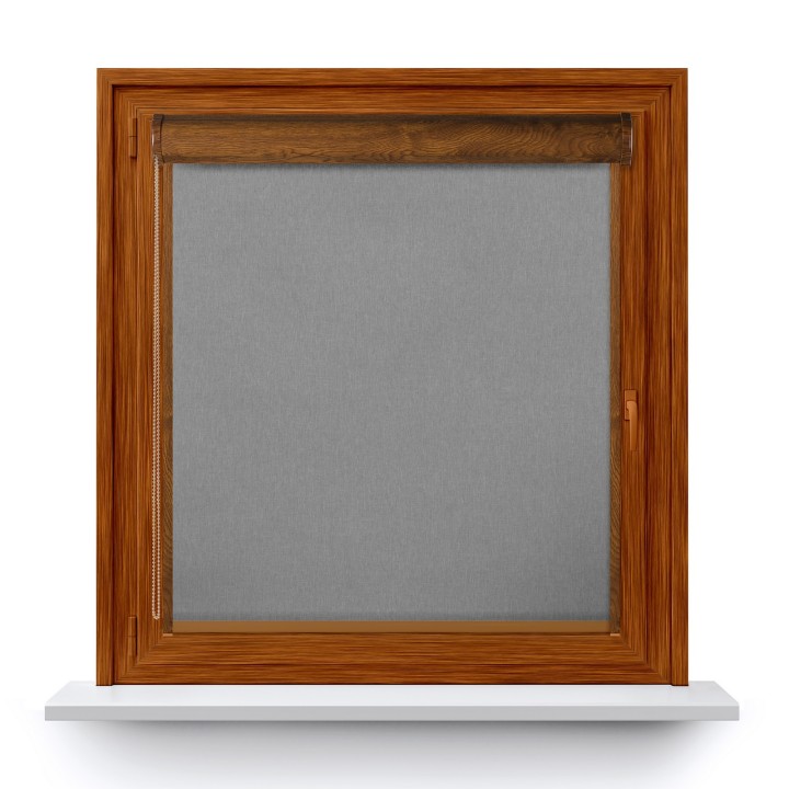 Roleta w kasecie PCV Gładka Przyciemniająca Termo Zaciemniająca z prowadnicą Szara 505